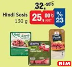 HİNDİ SOSİS 130 G fiyat ve kampanya bilgisi